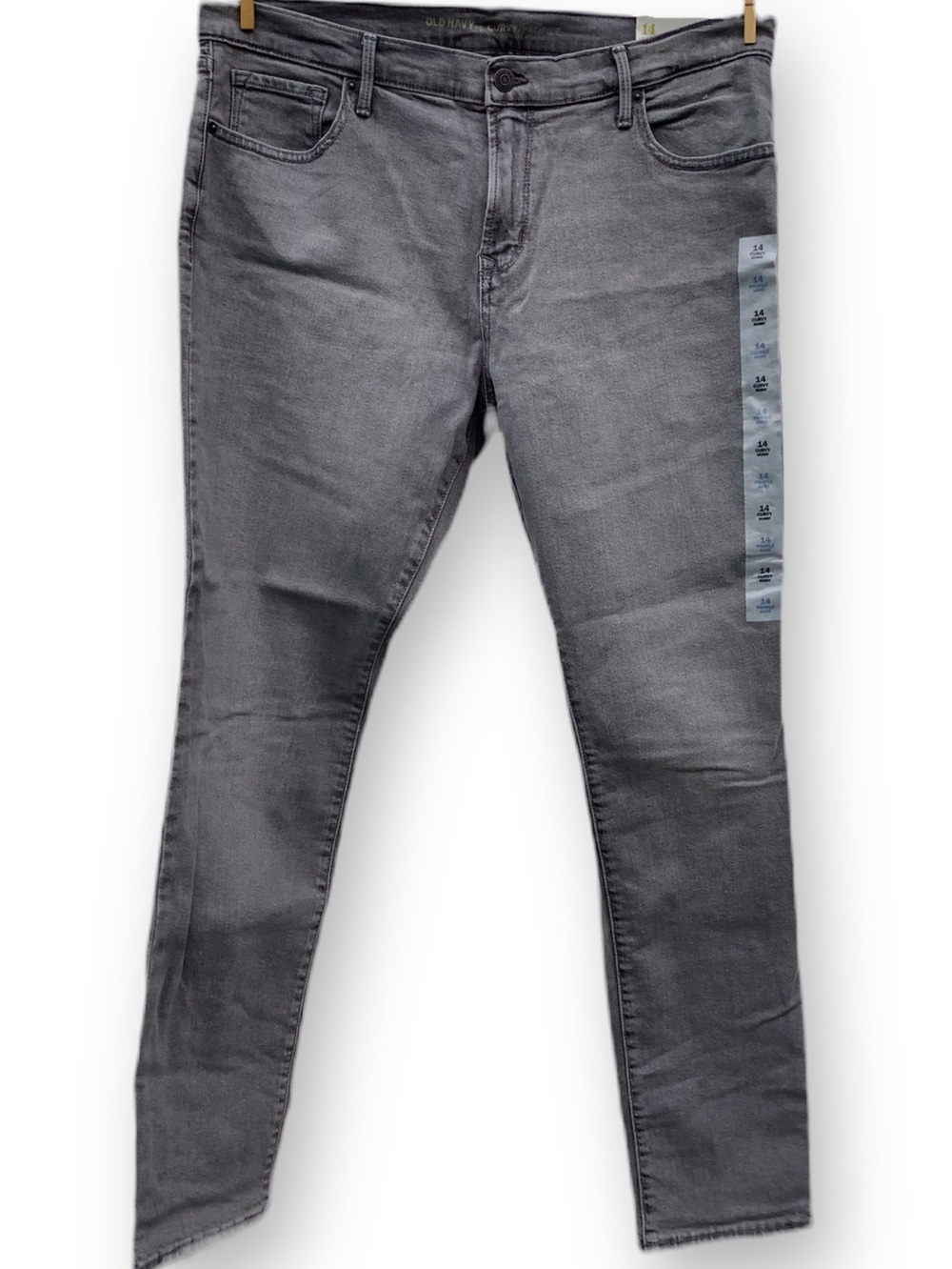 Old Navy Mid Rise Curvy Skinny Jeans Size 14 Grey NWT